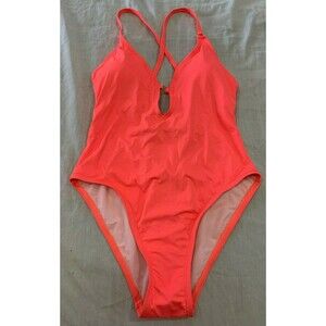 NWT EMERALD BAY WOMENS ONE PIECE PLUNGING SWIMSUIT SIZE 8